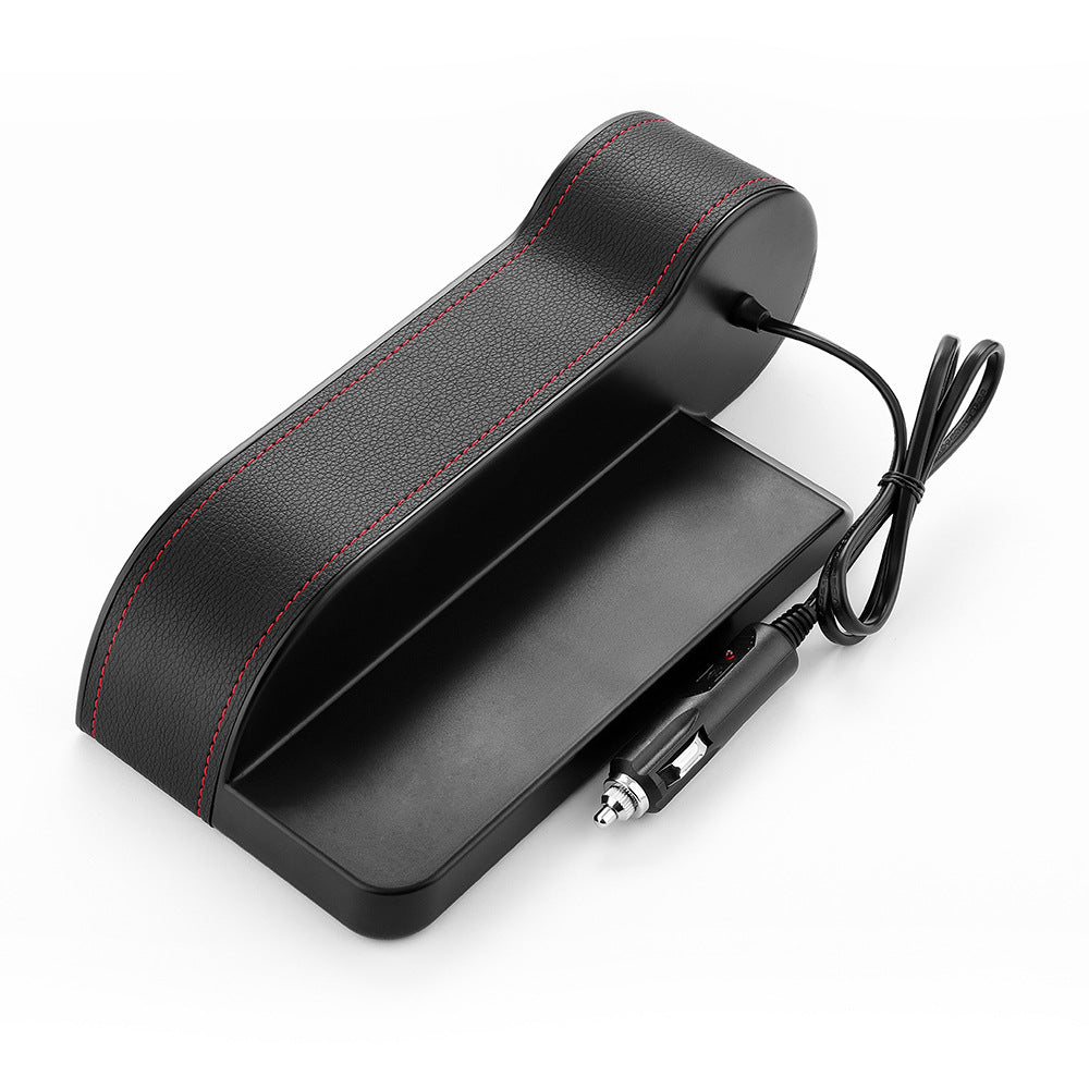 Premium Car Seat Gap Storage Box with Dual USB Charger
