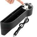 Premium Car Seat Gap Storage Box with Dual USB Charger